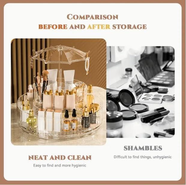 360 Umbrella-Shaped Makeup & Skincare Storage Rack